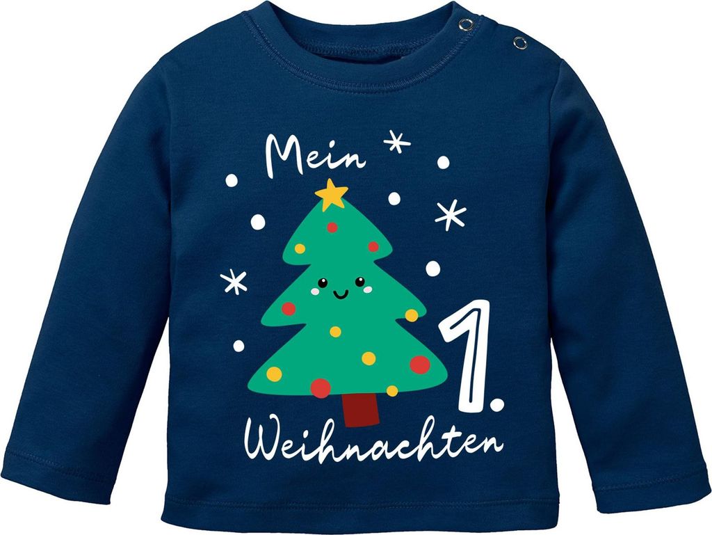 Baby Langarmshirt erstes Weihnachten Design Tannenbaum Weihnachtsoutfit Newborn Einjährige Mädchen Jungen MoonWorks