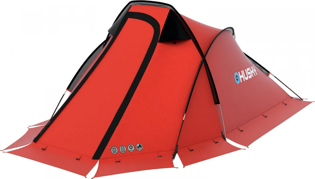 Tente de randonnée 4 saisons Husky Flame 1 bivouac extrême rouge