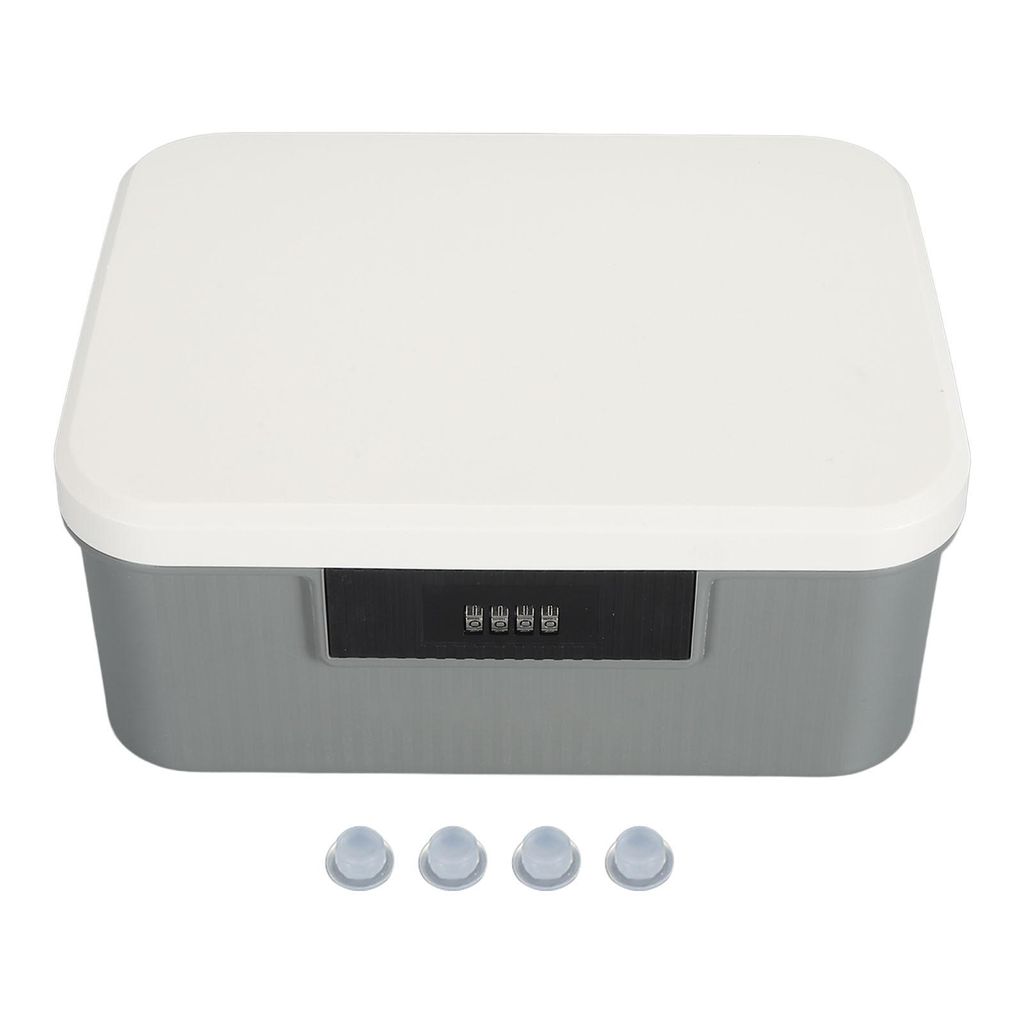 A lockable storage box with a digital keypad.