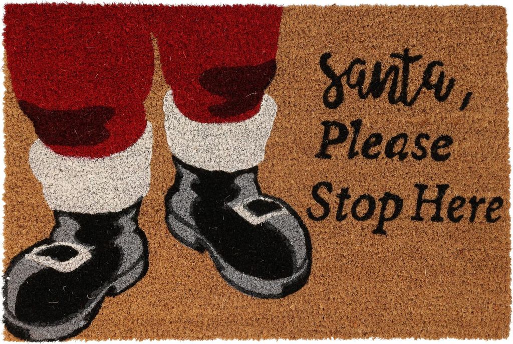 Weihnachtsfußmatte aus Kokosfaser, 59x39 cm