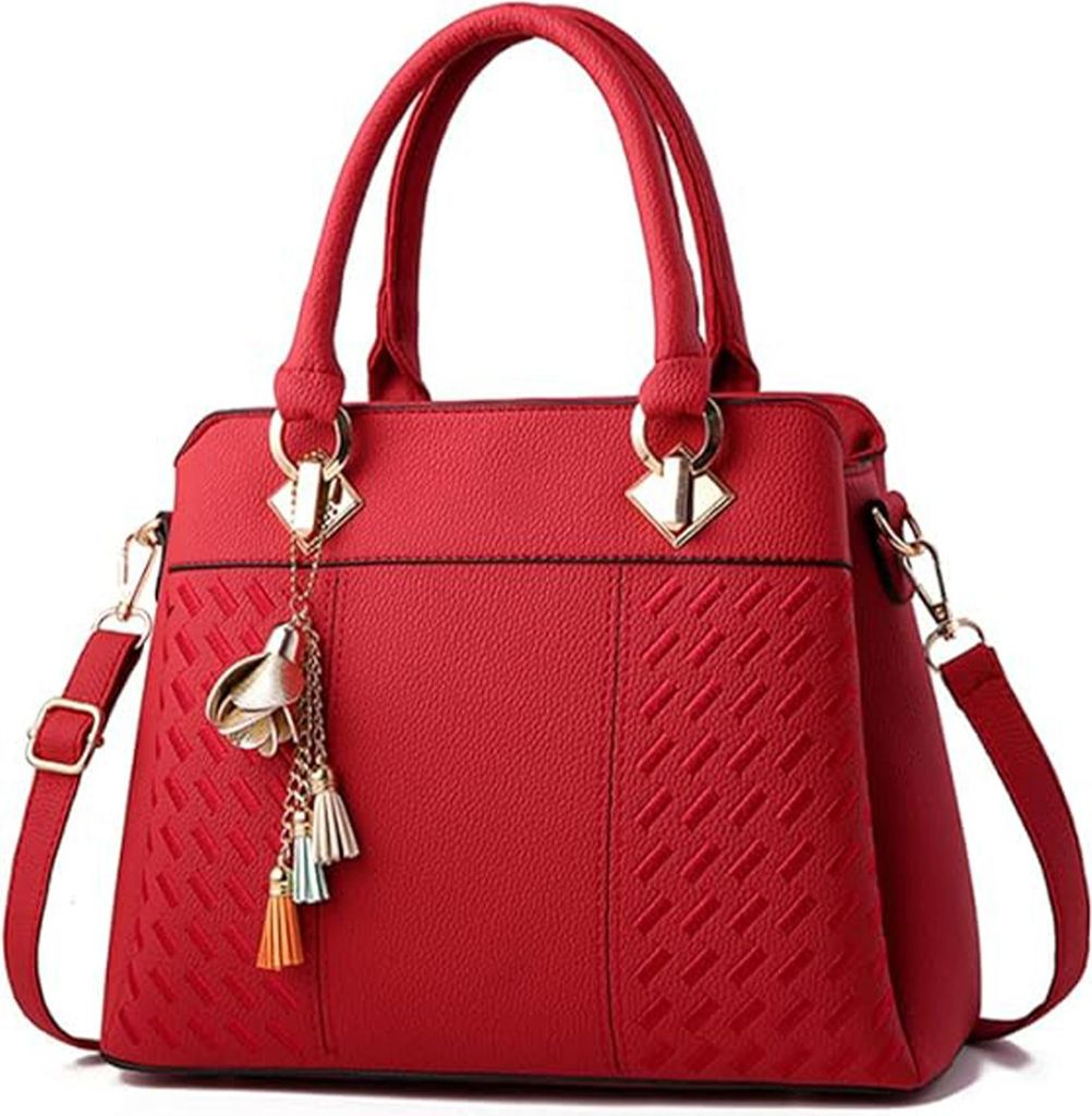 STILVORA Handtaschen, Damen Handtasche, Große Kapazität, Schulter- & Crossbody Bag, Alltag & Freizeit, Stylische Tragetasche, Rot