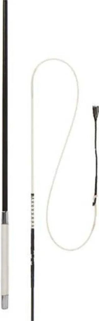 Hispano Hipica Kurze Pvc-fahrpeitsche Weiß,Schwarz 170 cm Weiß,Schwarz 170 cm