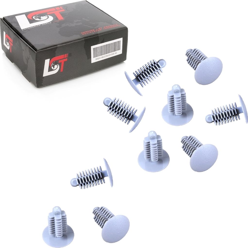 10x CLIPS INNENVERKLEIDUNG TANNENBAUMCLIP UNIVERSAL STOPFEN Ø 6-7mm Kopf 14mm