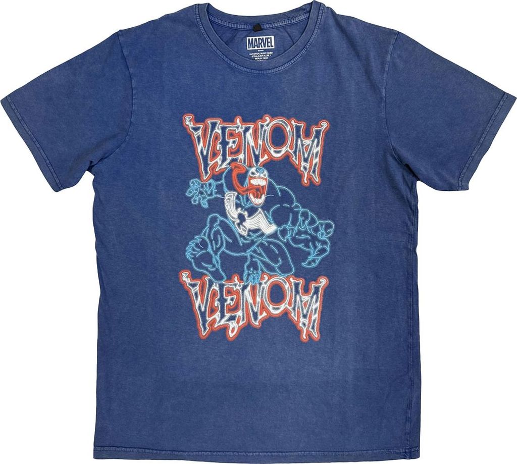Marvel Comics - T-Shirt für Herren/Damen Uni, Steinwaschen RO15201 (M) (Jeansblau)