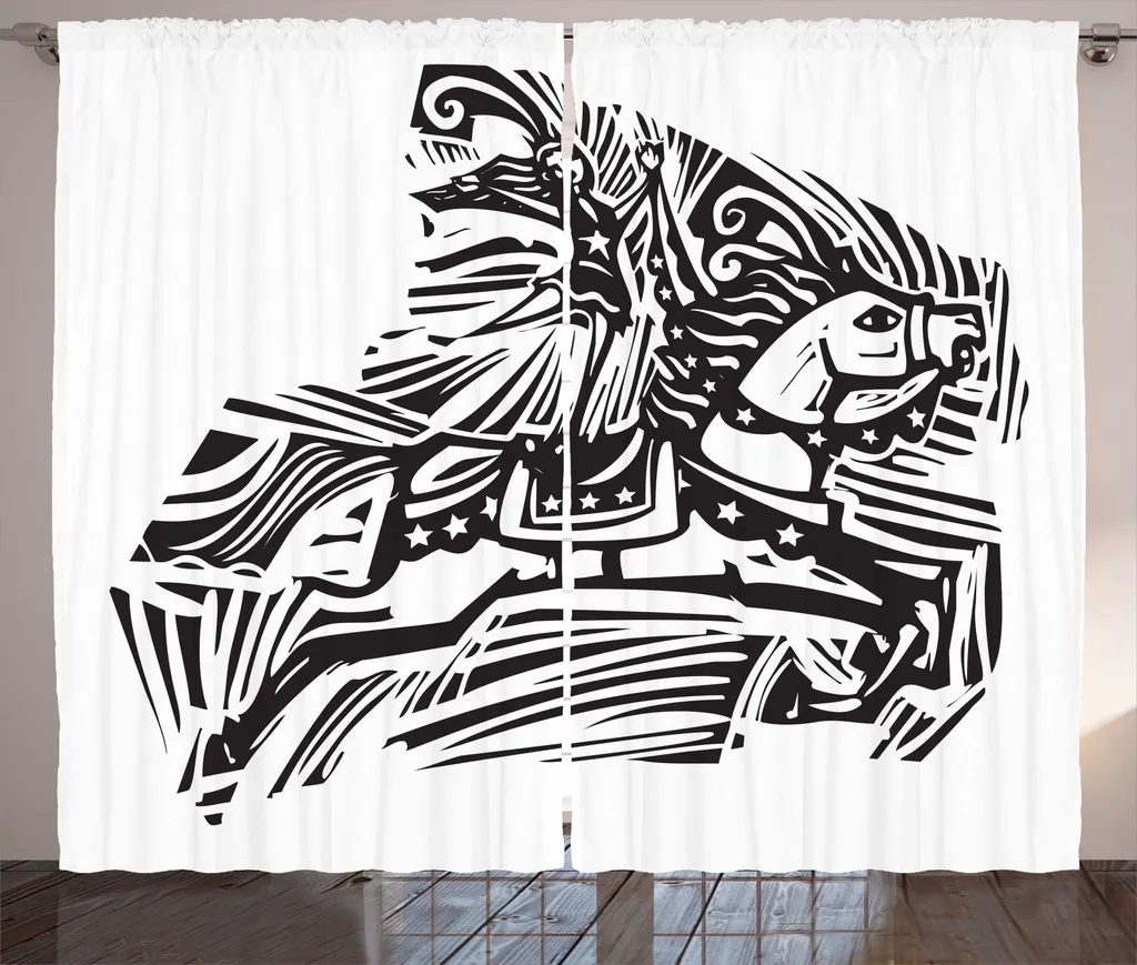 Paire de Rideaux à Fronces Imprimé Cirque 280x225cm pour la Chambre