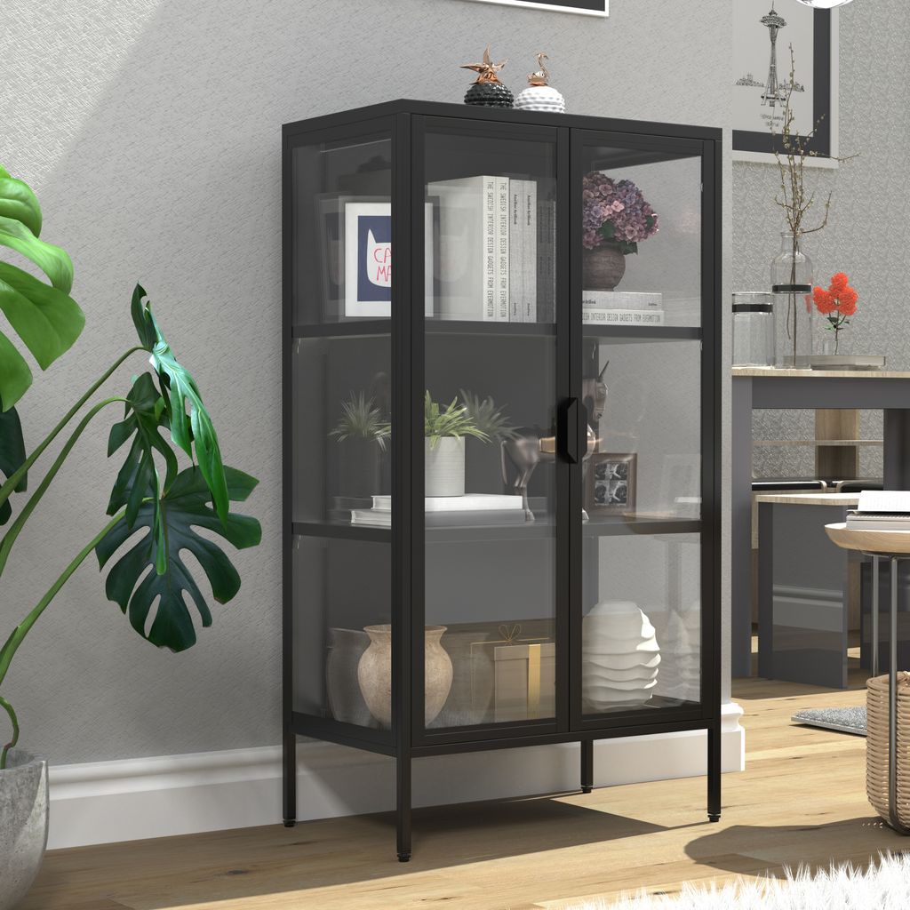 VCM Glasvitrine stehend | Vitrine Glas mit Produktbild 