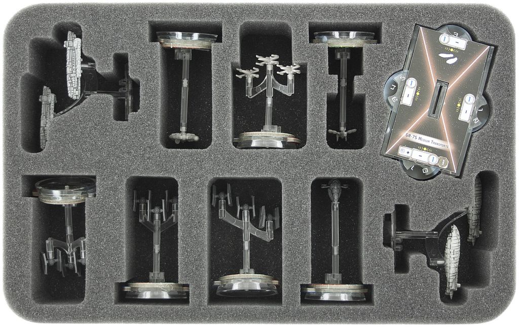 Schaumstoffeinlage für Star Wars Armada Wave 3 Rebellentransporter