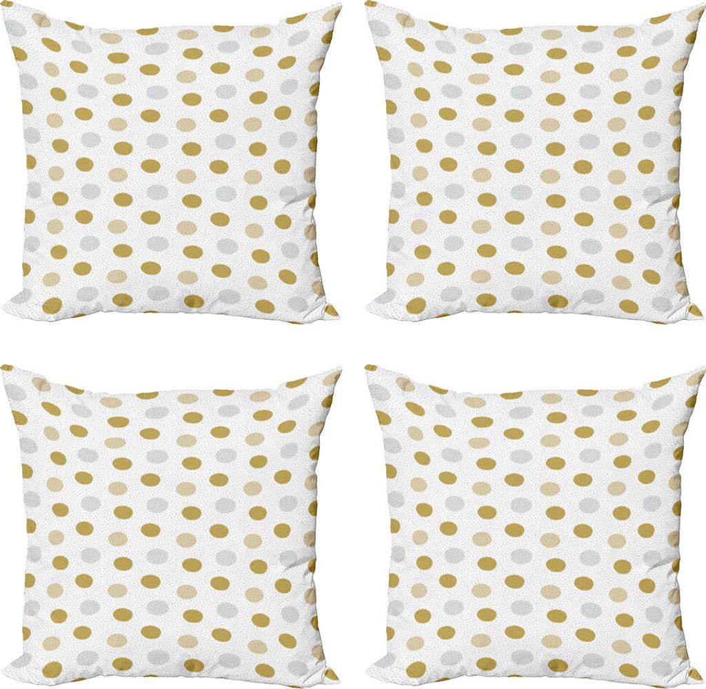 ABAKUHAUS Abstrakt Kissenbezug Set (4 Stück), Kreisformen Entwurf, Moderner Doppelseitiger Digitaldruck, 60 cm x 60 cm, Mehrfarbig