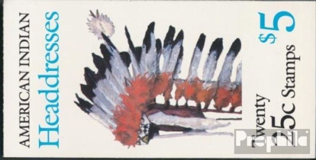 Briefmarken USA 1990 Mi MH135 (kompl.Ausg.) postfrisch Indianer-Kopfschmuck