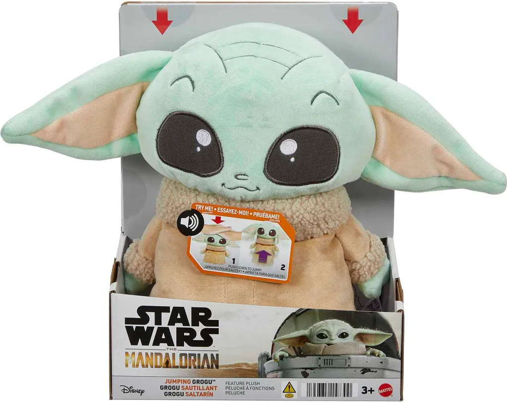 Peluche Interactive Grogu Star Wars qui Saute avec Effets Sonores