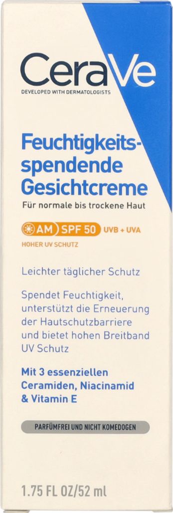 Feuchtigkeitsspendende Gesichtslotion CeraVe SPF 50 (52ml) Produktbild 6