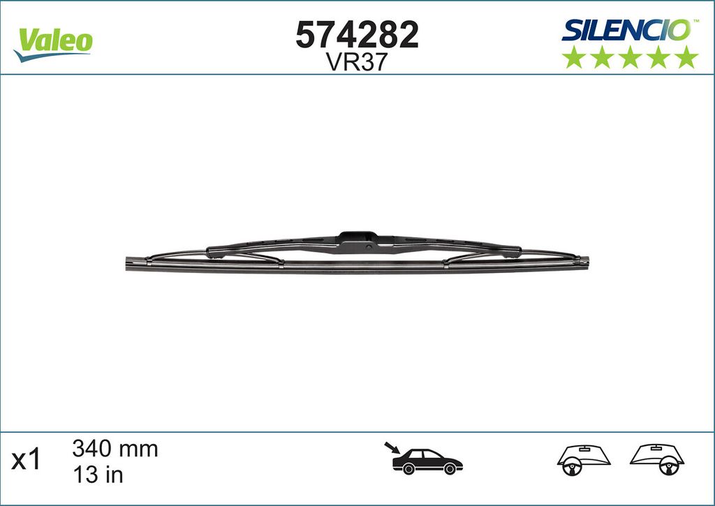 zadný stierač VALEO SILENCIO (1 ks) (340 mm) 574282 Obrázok produktu 
