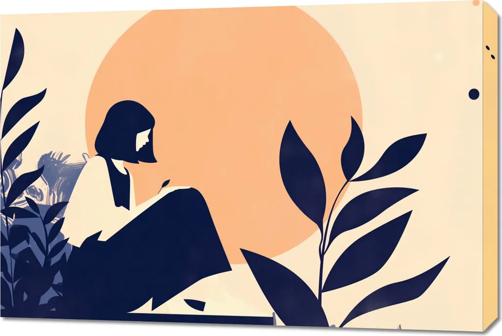 Tableau Image 90 x 60 cm Contemplation : Décoration Murale Premium
