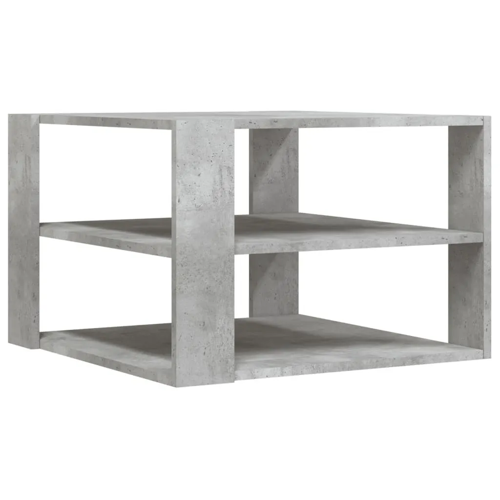 SYFAX™ Tavolino da Salotto Grigio Cemento 58x58x40 cm Multistrato