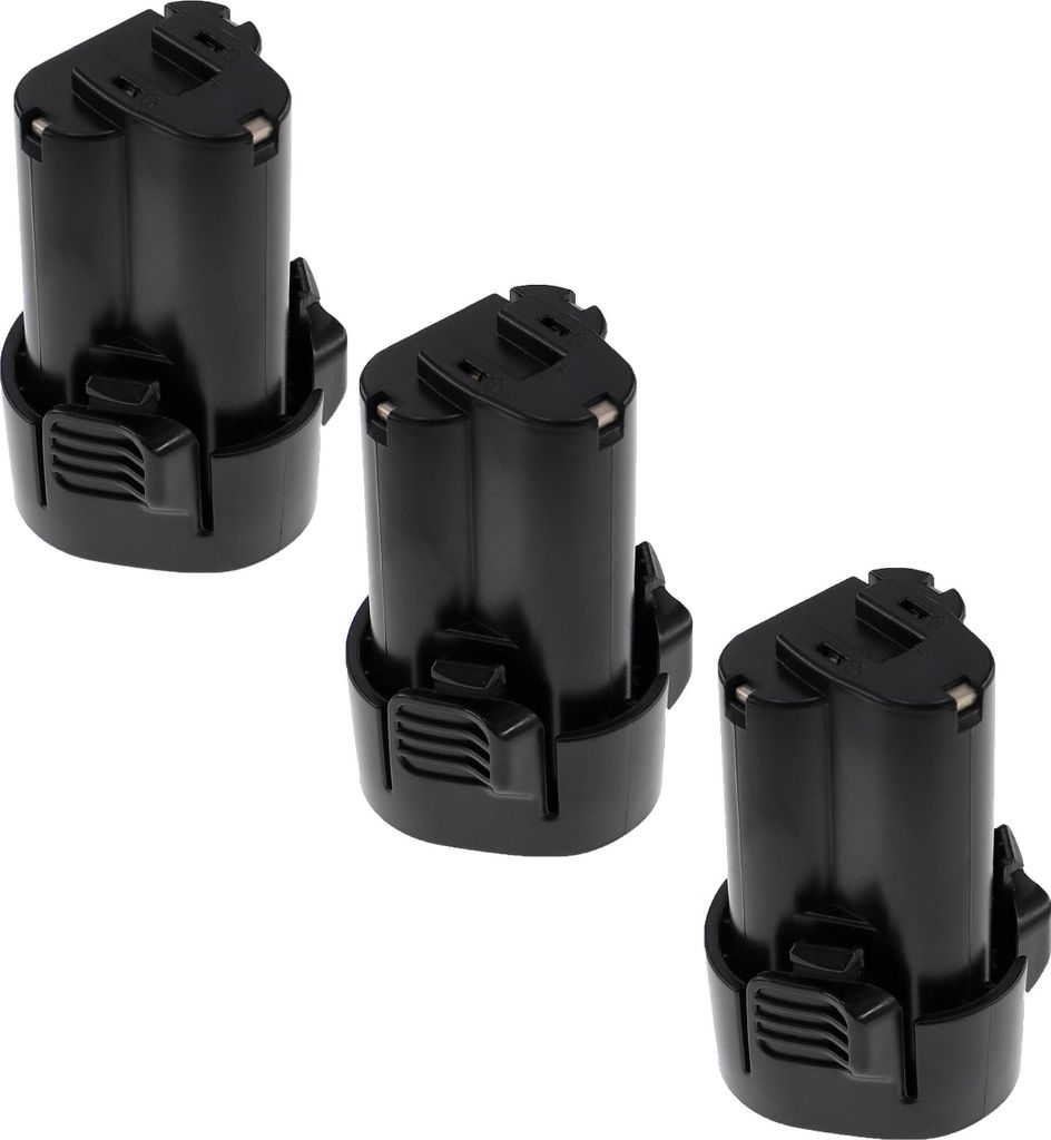 EXTENSILO 3x Akku kompatibel mit Makita LCT207, LC01ZX, LM01, LCT207W, JV100DZ, LCT204W, LCT204, LC01Z, LC01 Werkzeug (2500 mAh, Li-Ion, 10,8 V)