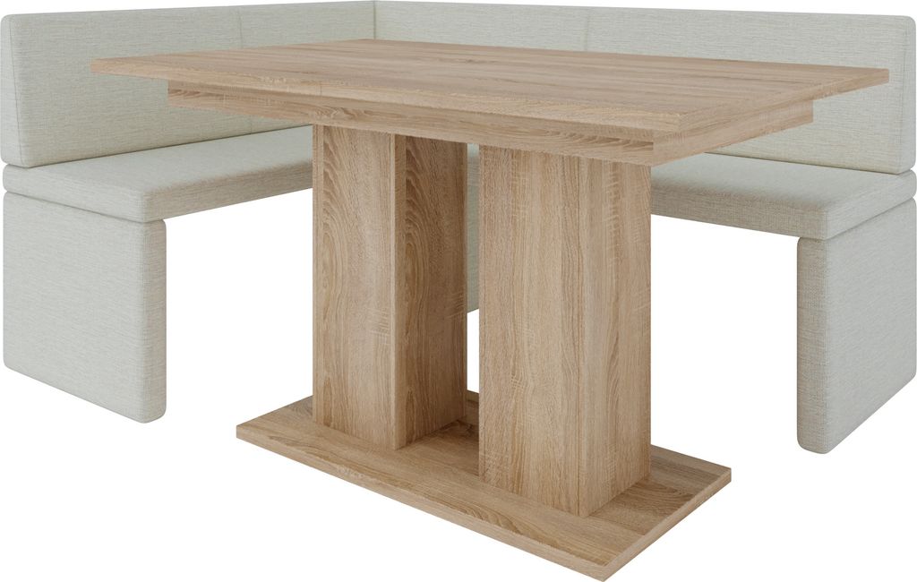 Eckbank AKIKO mit Tisch 168x128 links - Eckbankgruppe f r Ihrem Esszimmer, K che modern, Sitzecke, Essecke. Perfekt f r K che, B ro und Rezeption