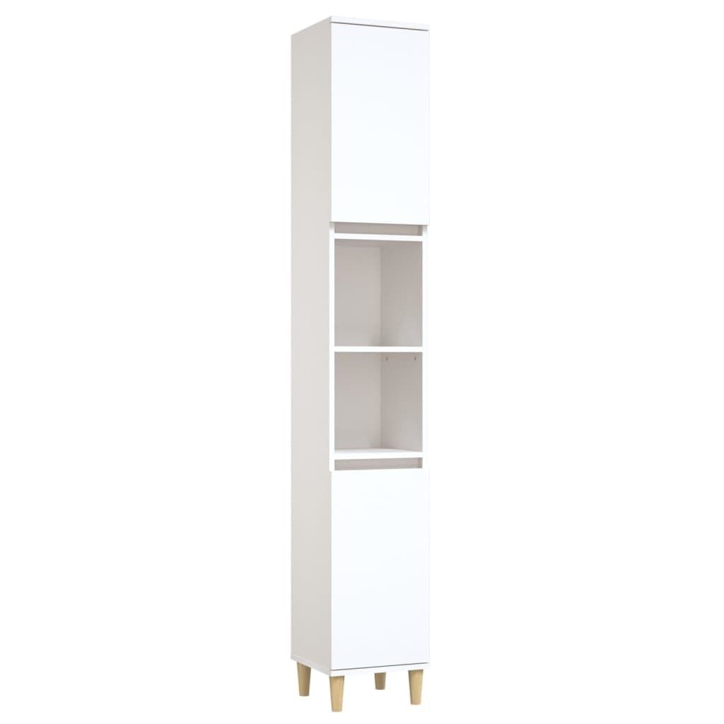 vidaXL Armadietto da bagno bianco 30x30x190 cm Materiale a Immagine del prodotto 