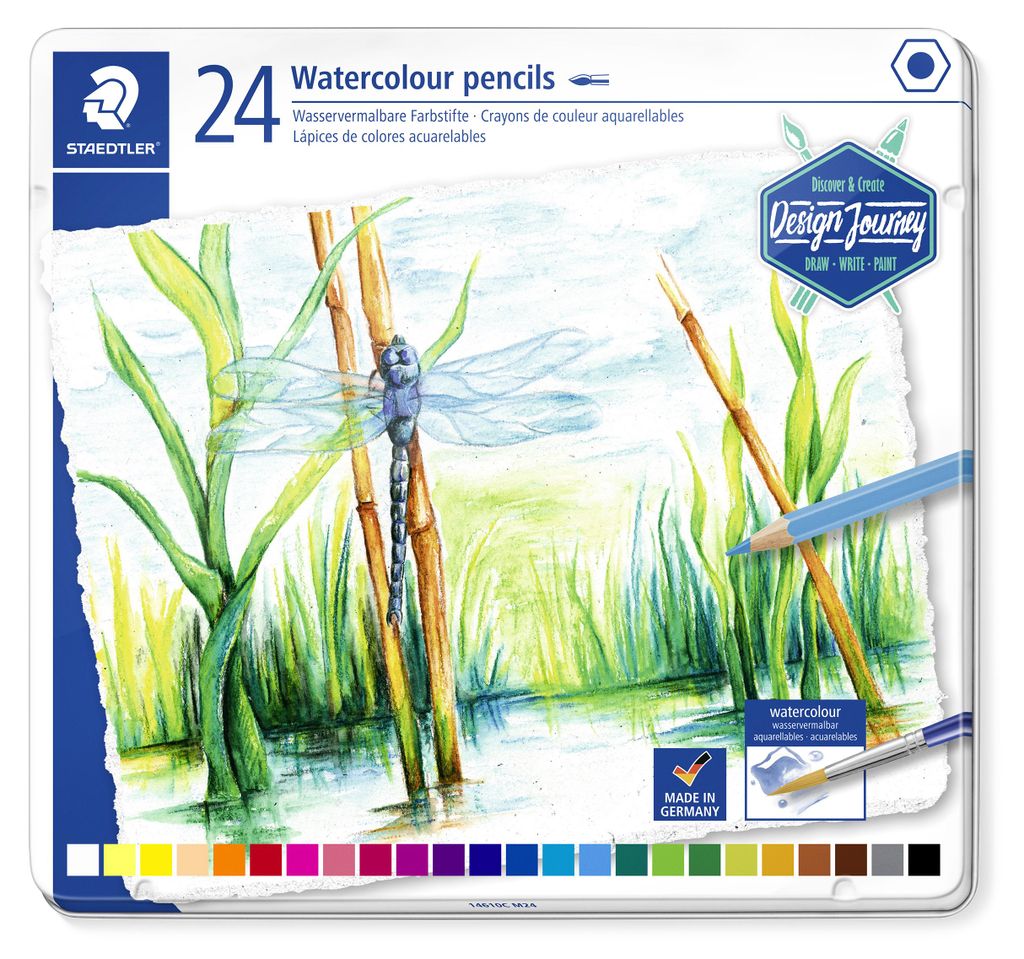 STAEDTLER 146 10 wasservermalbarer Farbstift Metalletui mit Produktbild 