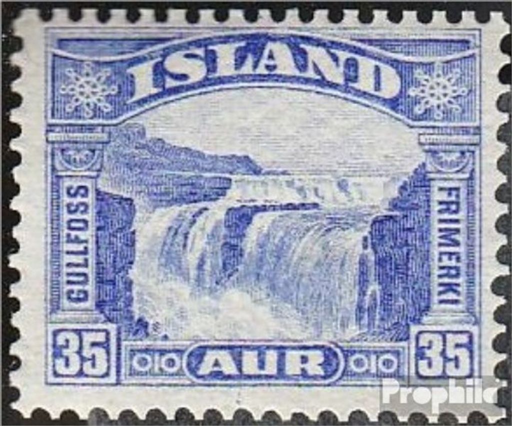 Briefmarken Island 1931 Mi 152 mit Falz Gullfoss