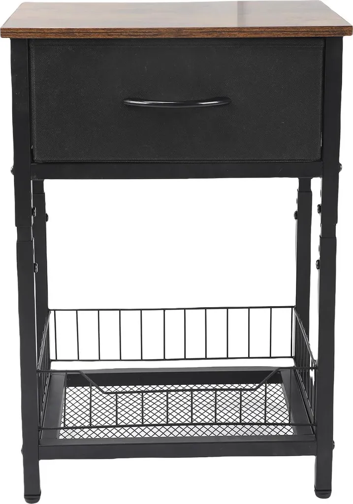 Table de nuit gain de place avec rangement en tissu pour petite chambre