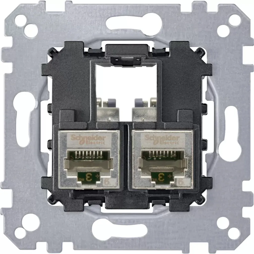 Merten MEG4576-0022 Plaque double avec Module Actassi RJ45 Cat6A STP