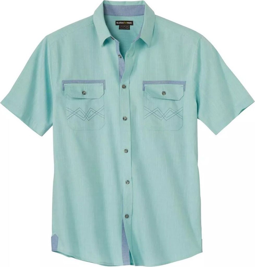 Atlas For Men - Hemd für Herren AF2599 (XL) (Türkis)