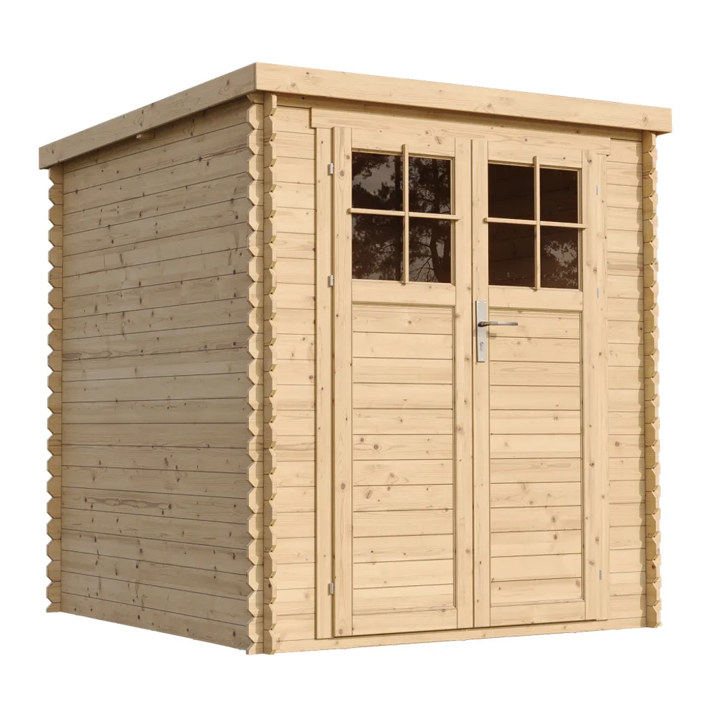 TIMBELA M309F Casetta da Giardino in Legno per Esterni con porta con serratura di alta qualit? - A200x204x204cm/3.53 m2