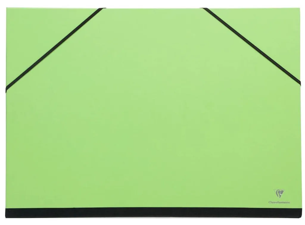 Carton à dessin Clairefontaine 52x72cm vert - Idéal transport et art