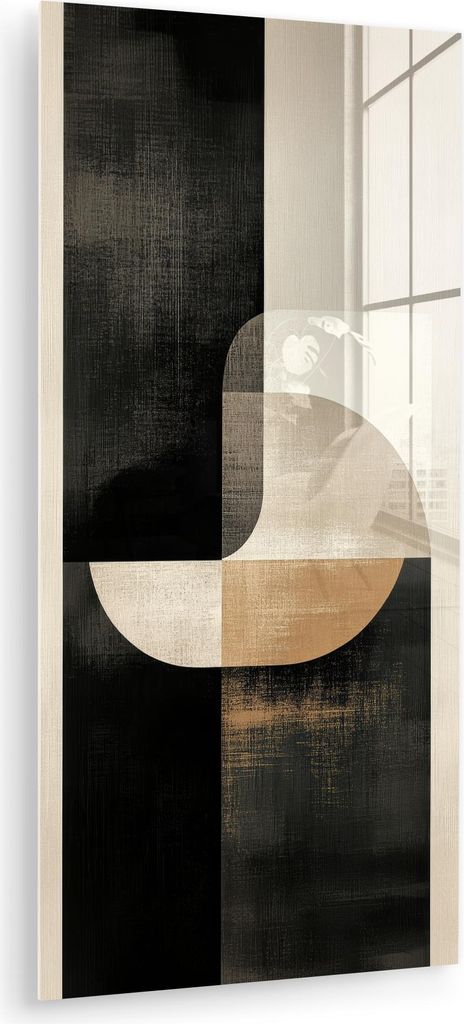 MuchoWow Glasbilder - Bilder auf Wandbild - Foto auf Glas Modern - Quadratisch - Formen 60x120 cm Wanddekoration aus Glas - Acrylglasbild - Acrylbi...