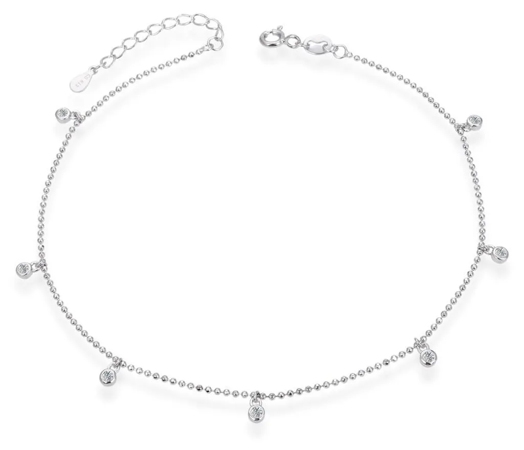 Bracelet en Argent Rhodié et Zircons Cubiques Agato Design Moderne