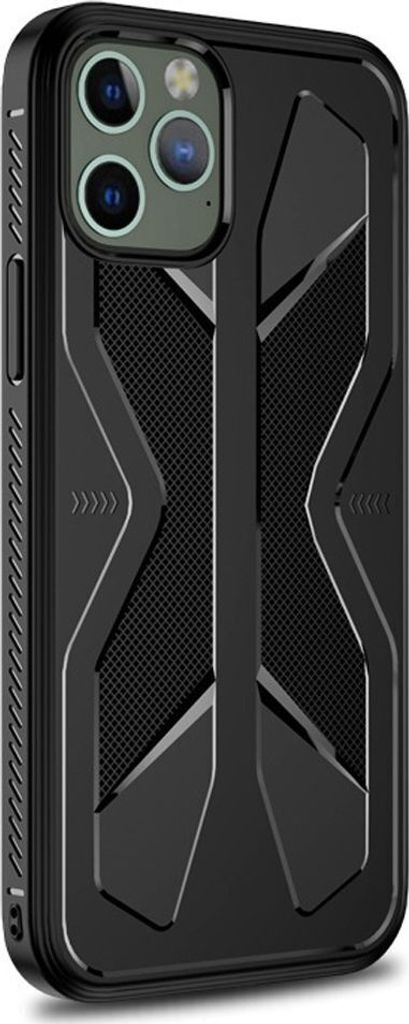 Mobigear Armor iPhone 12 Pro Max Hülle Flexibles TPU Backcover Stoßfest - Schwarz