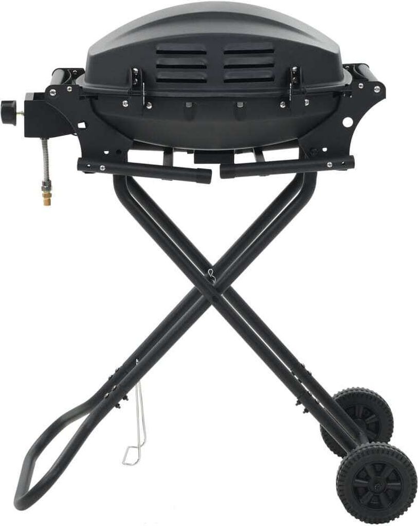 vidaXL Gasgrill Tragbar mit Kochzone Schwarz Produktbild 
