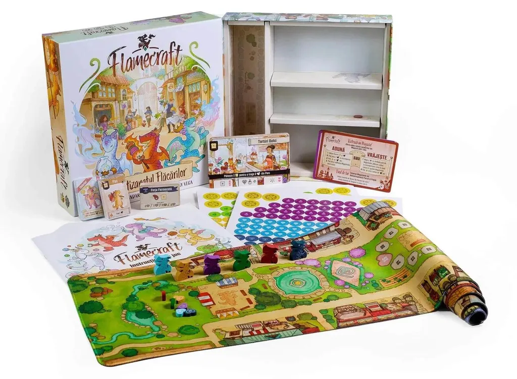 Jeu de société Flamecraft version française dragons et gestion de ville - 3