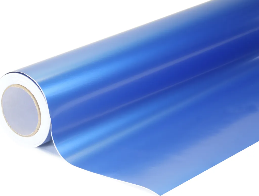 Rouleau de Vinyle Adhésif Bleu Nacré 152x2000cm pour Total Covering