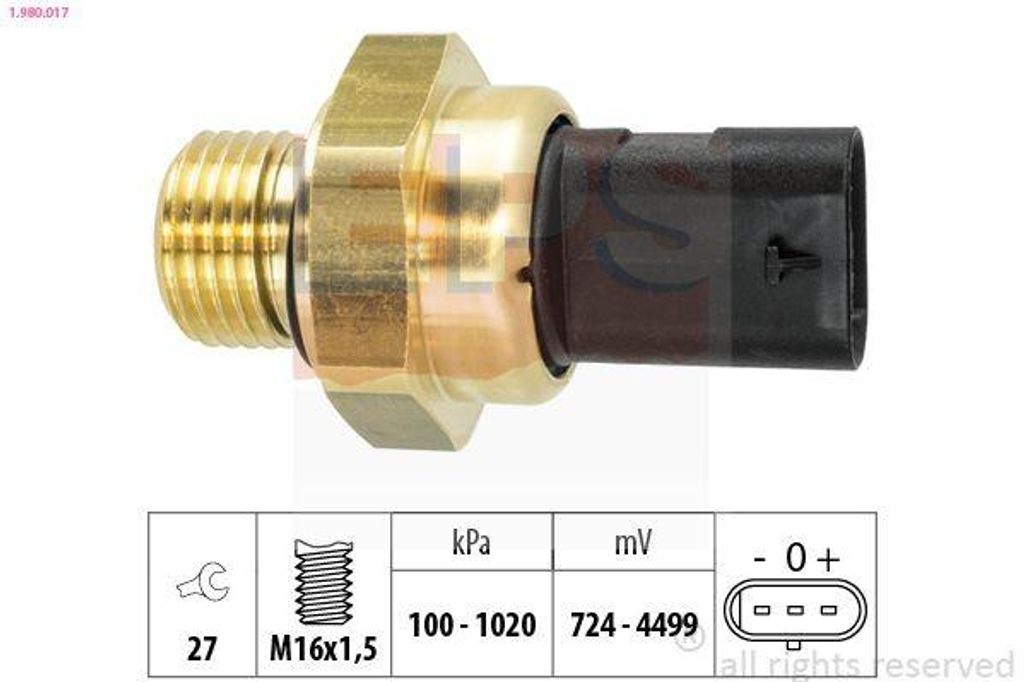 EPS Öldrucksensor 1.980.017 für FORD Fiesta Mk6 Schrägheck (JA8, JR8)