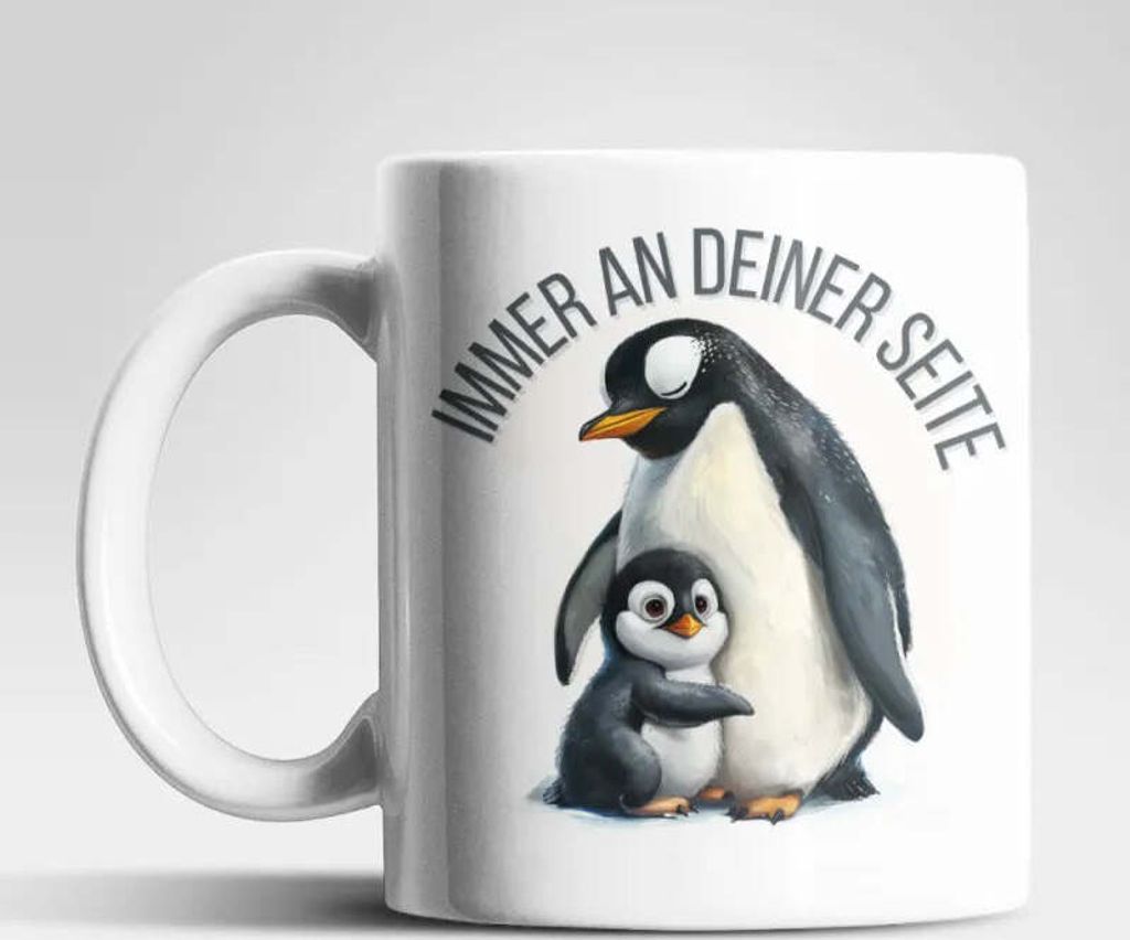 Pinguin Immer an deiner Seite Kaffeetasse Teetasse Tasse Produktbild 