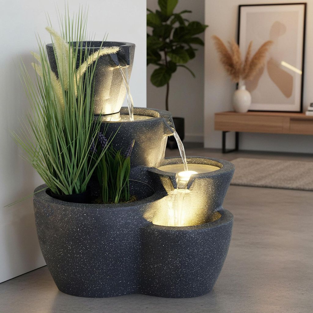 Springbrunnen Botana mit Beleuchtung Gartenbrunnen Produktbild 