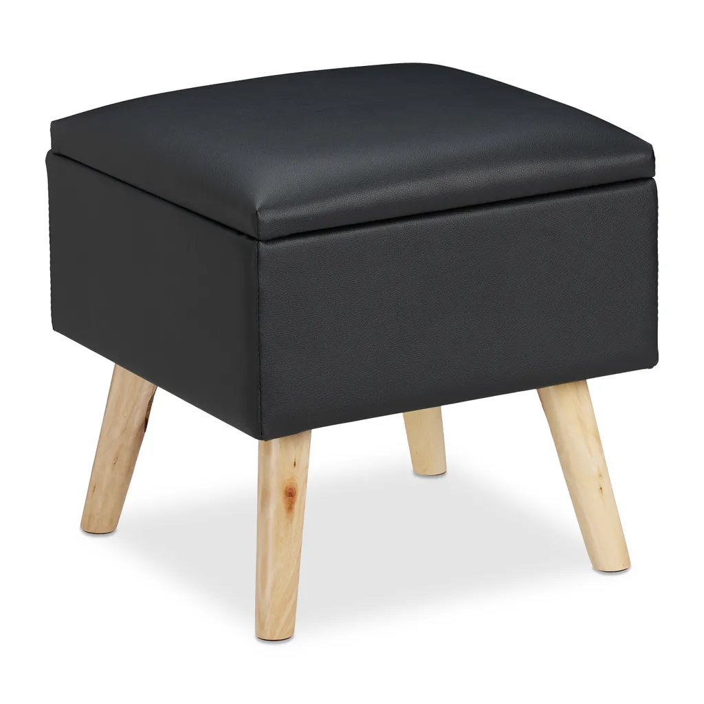 Sgabello con contenitore RD29604, nero - 10