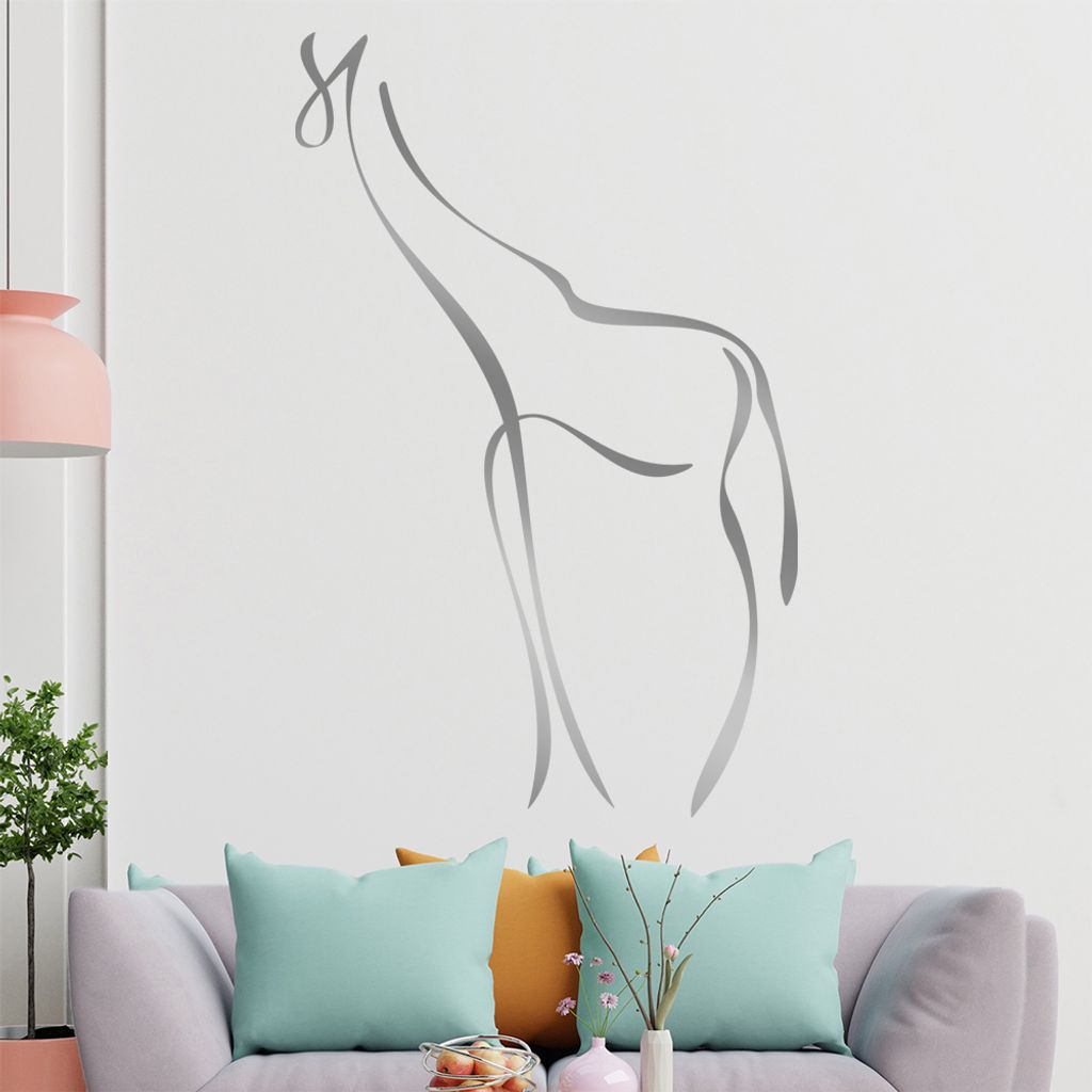 Giraffe Linien Wandtattoo in 6 Größen - Wandaufkleber Wall Sticker - Dekoration, Küche, Wohnzimmer, Schlafzimmer, Badezimmer