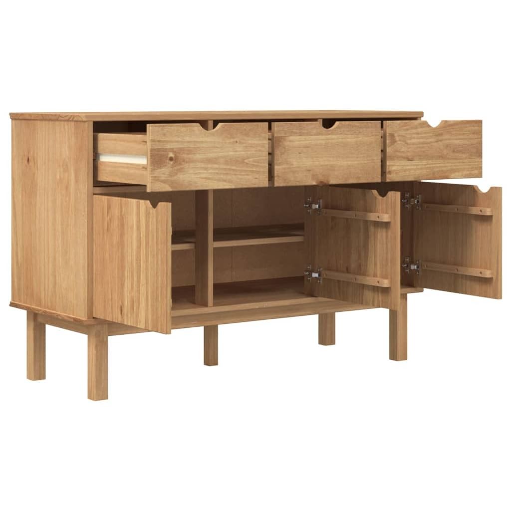 Buffet,Bahut,Meuble de Rangement OLDEN marron 114x43x73,5 cm bois massif de pin CFW96706