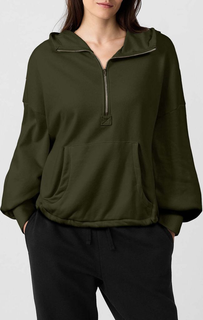 OMG Sweatshirt mit Reißverschluss für Frauen Peregrinus militärgrün M