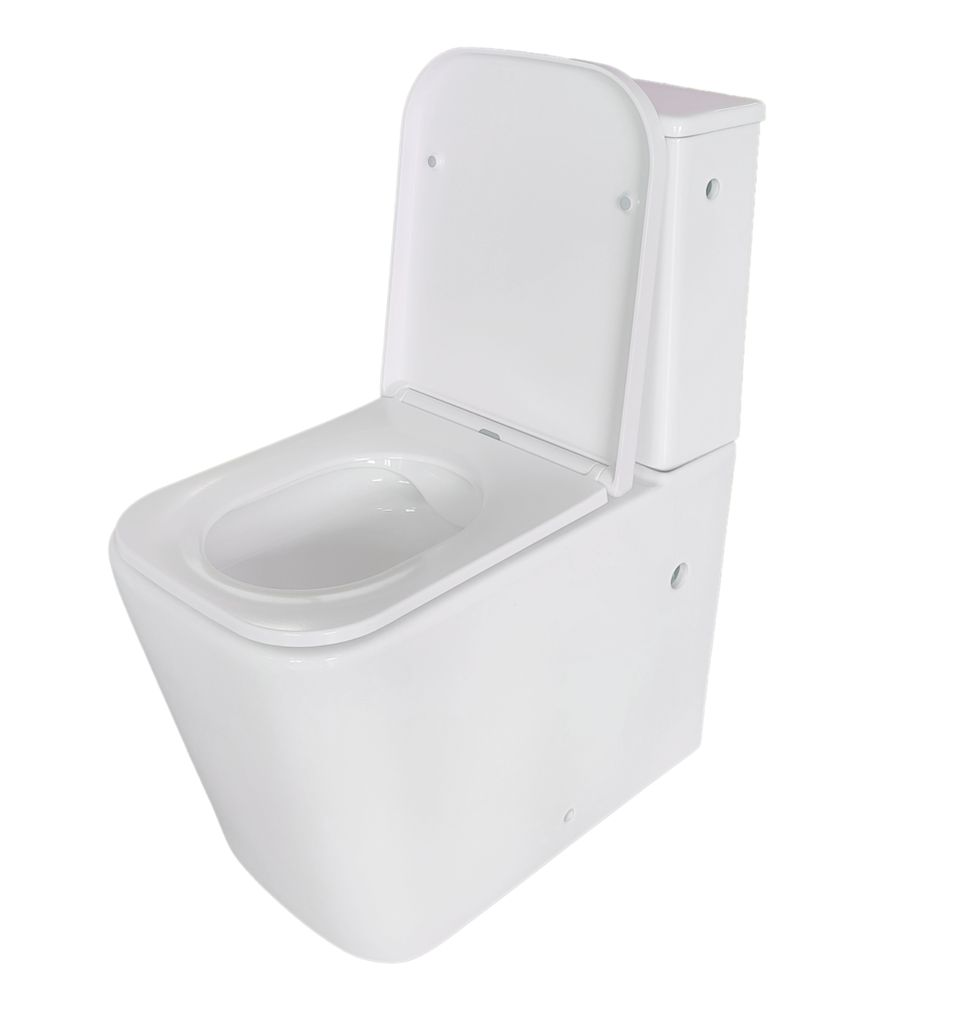 WC-Kombination Set Aliki Tiefspüler ohne Spülrand weiß Produktbild 2