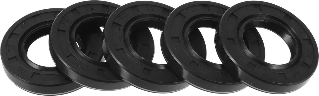 Universelle Öldichtung TC Doppellippe W Stahlfeder Dichtungsring Rotierende Wellendichtung 22x40x7mm Hochdruck-NBR-Gummi Schwarz 5 Stück