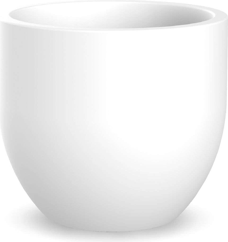 Newgarden AZALEA 50 Pflanzkübel groß rund ø50x41cm weiss 38L mit Wasserspeicher außen