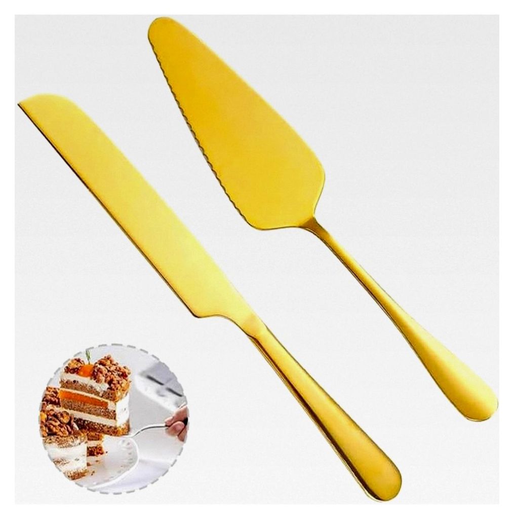 Kuchenheber und Tortenheber, langes Tortenmesser, Tortenheber aus Edelstahl (2 Stück, Silber)