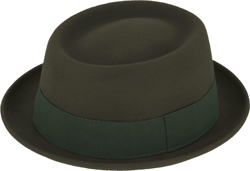 Fiebig Wollfilzhut Pork Pie mit Ripsband