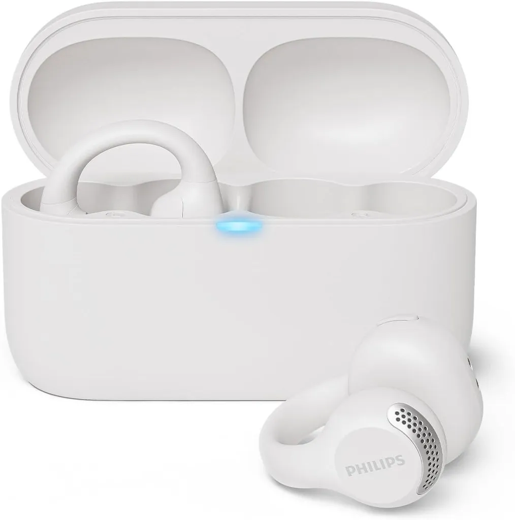 In-Ear-Kopfhörer Multipoint-Bluetooth-Ohrhörer mit Ohrmanschette - 28 Stunden Spielzeit, Kompaktes Lade-Case, Klare Anrufe, für Arbeitsweg und Sport