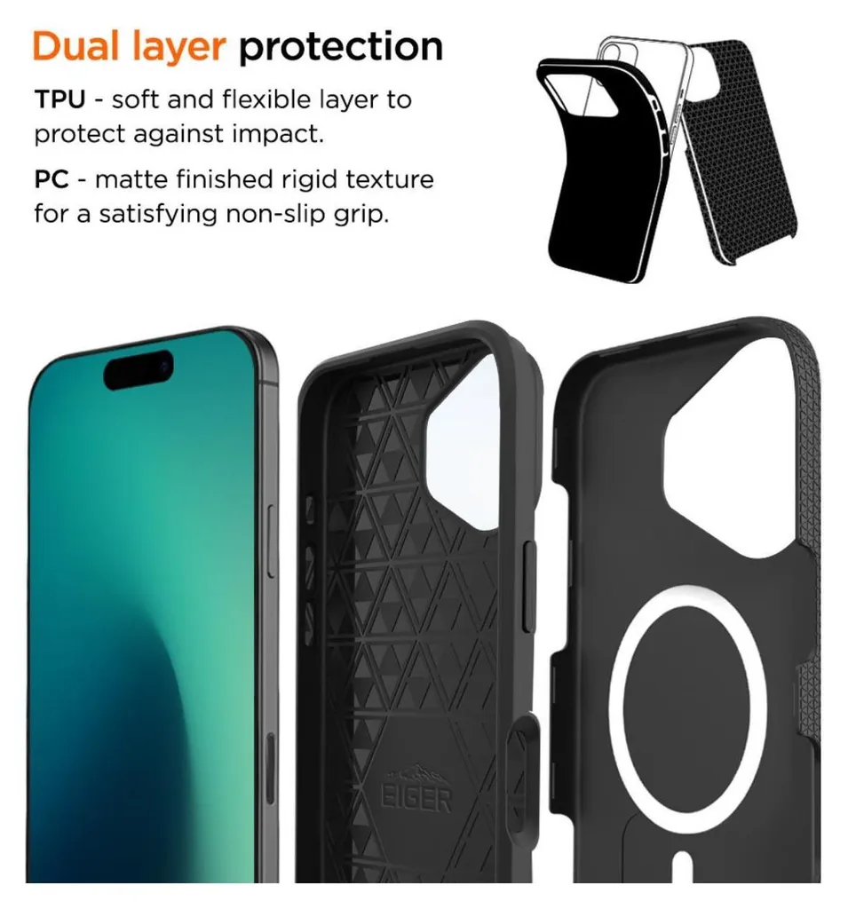 Coque iPhone 17 Eiger Drop-Test 4m MagSafe Renforcée en Polycarbonate - 3