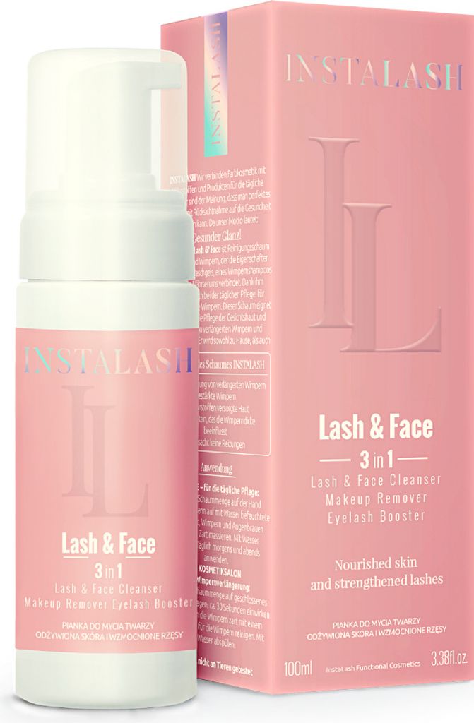 InstaLash Lash&Face Mousse nettoyante 3en1 100 ml Image du produit 