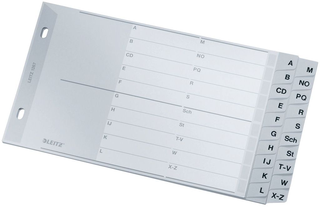 Leitz 1267-00-00 1267 Register - A - Z, PP, A5 quer, 2 Image du produit 